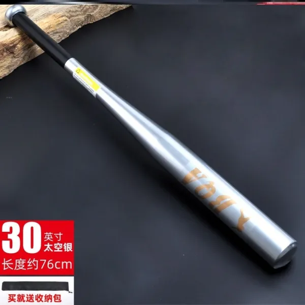 막대 스틱 몸차림 야구방망이 차품 금속 합금강 두꺼운 배달 탈출 안전 해머, 30인치 우주공간 실버 증정 가방