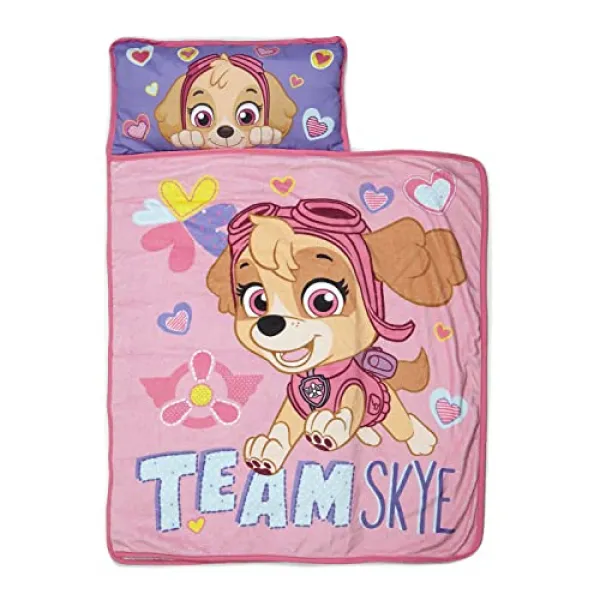 NMT 발 순찰대 Skye Nap Mat 세트-베개 및 양털 담요 포함 – 탁아소 유치원 또는 유치원에서 낮잠을자는 소년과 소녀에게 적합 – - P051401DLO6N023, 기본