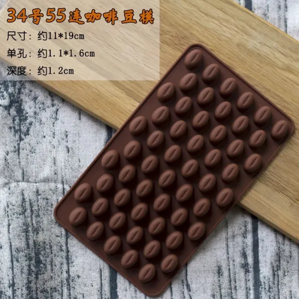 실리콘 파워 몰드 숫자 레터링 크리스마스 발렌타인 사랑 캐릭터 동물 과 빙글빙글 거푸집 34번초콜렛