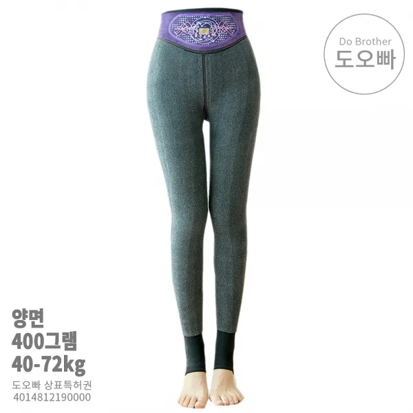 도오빠 여자 양면 기모 레깅스 400g 여성레깅스 벨벳 발열 내의 내복 높은 허리 빅사이즈 요가복 트레이닝복 구스다운 덕다운 발목 고리