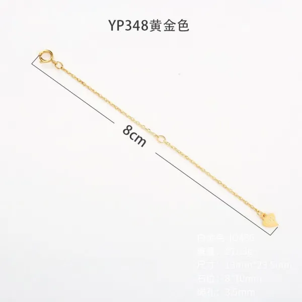 여자18k목걸이 연장체인 꼬리 여성 S925 팔찌 DIY 부품 조절 이어지다 18K 골드 4703025648, YP348 황금 색 {체인 롱 8cm