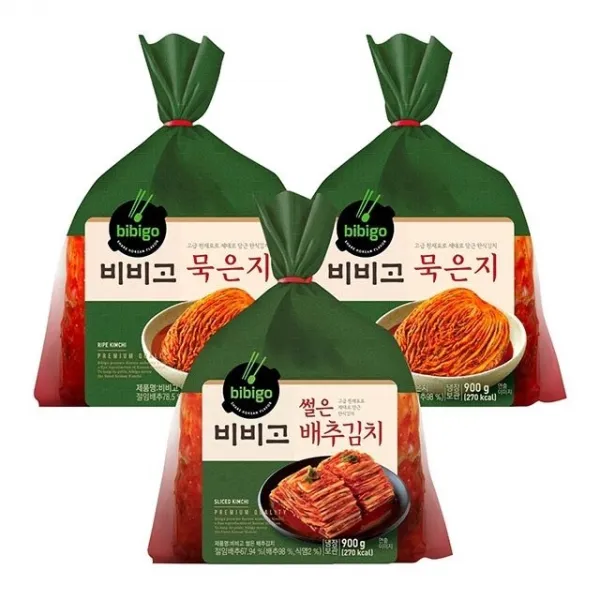 은지야 오랜만이야! [CJ] 비비고 묵은지900G 2개 +썰은김치900G 1개