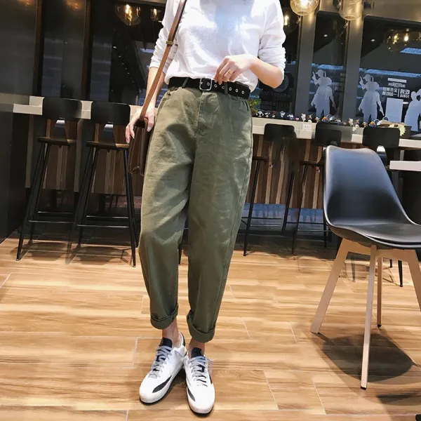 트렌드 캐주얼바지 날씬해보이는 여성 인싸템 긴바지 카키 G32725681