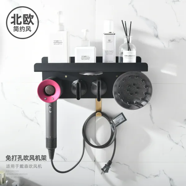 Daisen 다이슨 Dyson 무타공 대인 소리를 지르다 받침대 수납 선반 다이슨 드라이거치대 수납 기함 타입