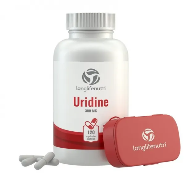 LongLifeNutri 롱라이프뉴트리 유리딘 일인산 300mg 60캡슐, 1mg, 2개