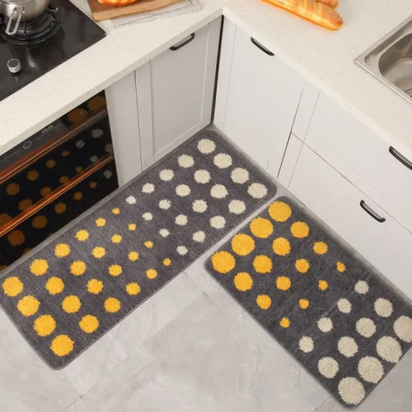 도트 docrine 스타일 가정용 스트립 주방 바닥 매트 카페트 Doormats 욕실 용 침대 옆 입구 문 복도 Anti Slip, 45cmx120cm, 학설을 지적하다