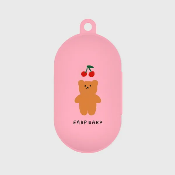 [바보사랑] Cherry big bear-pink(Buds jelly case), FREE