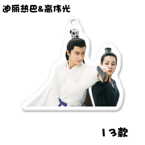 플랜비 딜리제바 아크릴 가오웨이광 삼생 삼세가 책을 베다 열쇠고리 동화제군 화이트 봉구, 홑겹 양면 열쇠고리 (수집하여 전송함, Q삼생 삼세가 책을 베다 13