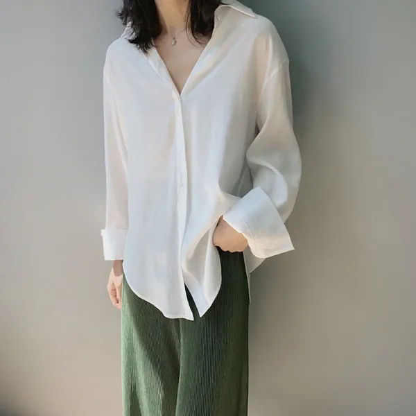 위파인더 섣달그믐 솔리드 블라우스 투피스 선 블라우스 여+끈끈 1082