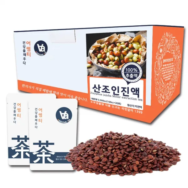 어썸티 볶은 산조인(대추씨) 차 진액 100ml x 30포, 1박스