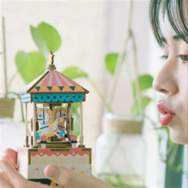 미니어쳐 장식소품 인테리어소품 DIY 오르골 악장 회전목조 수작업 세트 여신왕절 선물 - 000047140, 09 AM309 사탕발림 음악: 생일 축하해