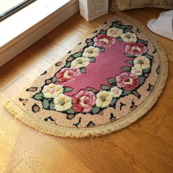 원형매트 반원형 태슬 부채꼴 문간방 매트 침실 문방석 흡수매트 손님 14524 옵션02