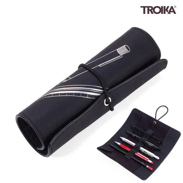 [TROIKA] ROLL OUT 롤파우치 블랙실버 (PER01BS) 롤파우치 파우치 필통 가죽필통 가죽파우치 롤필통 고급핑통 공구파우치 트로이카, 본상품 선택