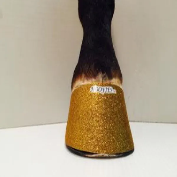 Hoofies Horse Hoof Stickers Gold Glitter 매체 금 구덩이 말 후프 스티커, 1