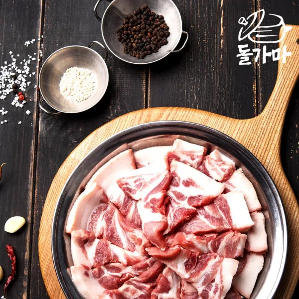 돌가마 뒷고기 한돈 왕덜미살600g, 1팩, 600g