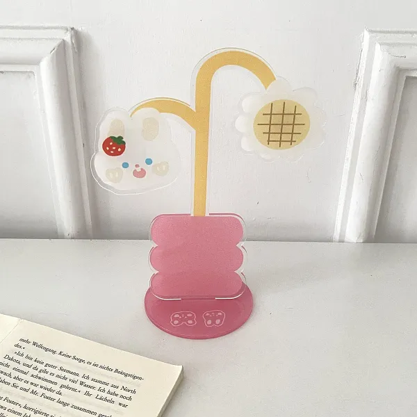 ins 크리에이티브 테이블 플라워 소품 러블리 소프트 쁘띠베어 토끼 멀티 아크릴 메모지갑