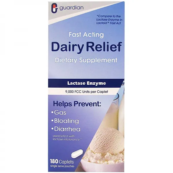 낙농 구제 고속 작용 락타아제 180 캡츠 9000 Fcc 최대 강도 락토스 내성 필스 락타아제 효소 180 Ct 상세페이지 참조 상세페이지 참조