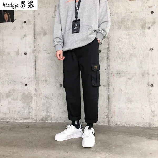 160CM 카고바지 남자 8부 왜소 작은 155 9 키커 보이는 165 꼿꼿함 빅진 개괄함 다리