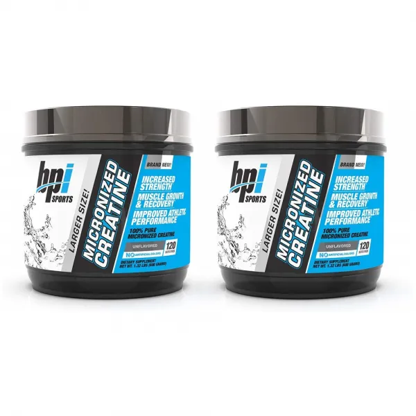 BPI Sports 미분화된 크레아틴 무향 600g (2x2팩), 상세내용 참조, 1개