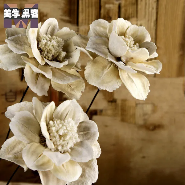 미학해커 백옥목단간화꽃다발 꽂기 시뮬레이션 꽃 시뮬레이션 꽃 착지객실 장식 꽃 한 송이꽃대 길이 85cm
