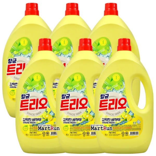 항균 트리오 2kg X 6개/1kg/3kg/주방세제/퐁퐁/센스 01 애경 항균트리오 2kg X 6개