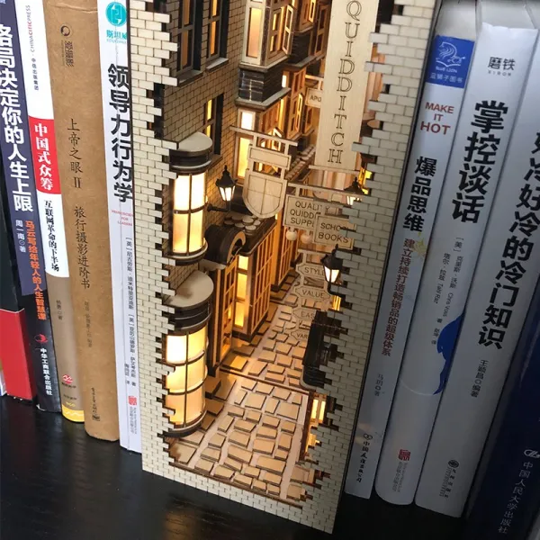 책사이 미이어처 해리 포터 골목 모델 DIY 입체 장식 특이한선물, 대각선 골목 서점개