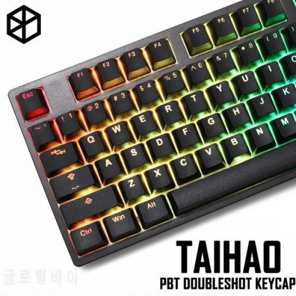 taihao pbt diy 도박 기계적 키보드를위한 두 배 탄약 keycaps Backlit 모자, 상세내용참조, 상세내용참조