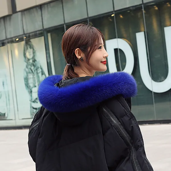 (관부가세포함) 모피 목도리 퍼머플러 Real hair fox fur collar fur collar down jacket big raccoon fur collar hat hats coll-601905492745