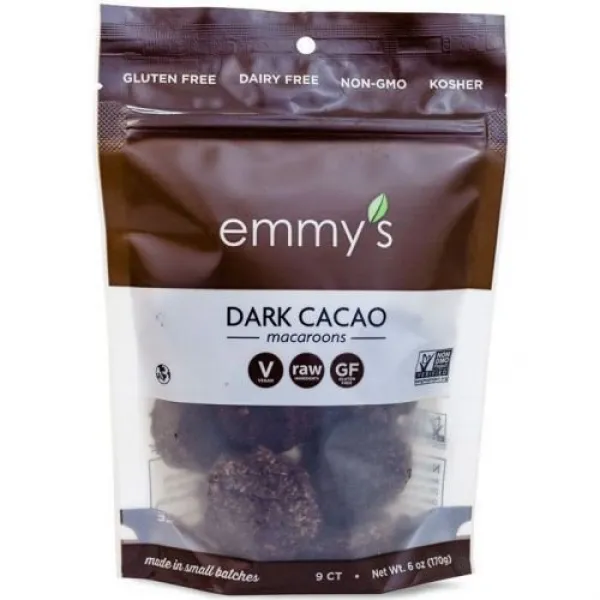 Emmys Dark Cacao Macaroons 6 Ounce -- 8 per case. 에미 상 어두운 카카오 마카롱 170.1g - 케이스 당 8., 1
