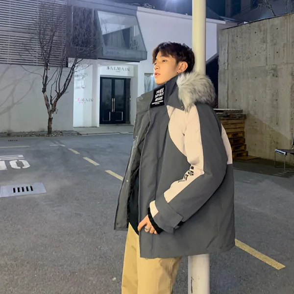 커플롱패딩 동색 복겨울 계절외투 루즈핏 다운패딩 oversize여성근무 유행하는롱스타일 bf, C02-다크그레이