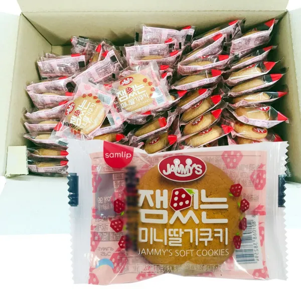 삼립 잼있는 미니딸기쿠키, 16g, 100입 1박스
