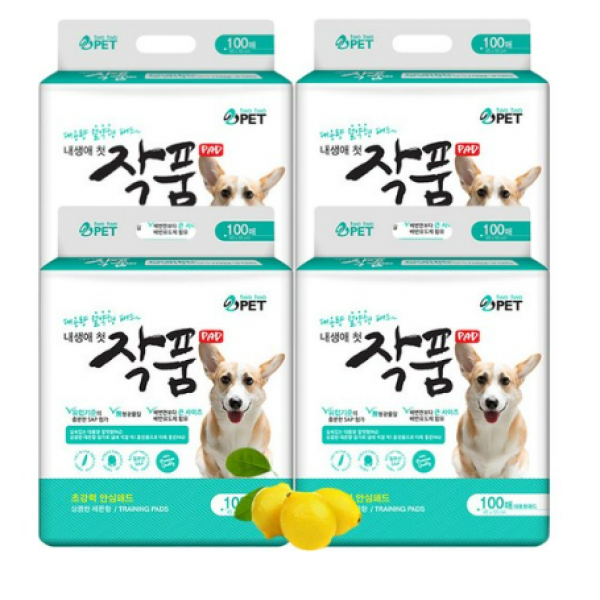작품 강아지 배변패드 100매X4개 400매 애완용, 5세트