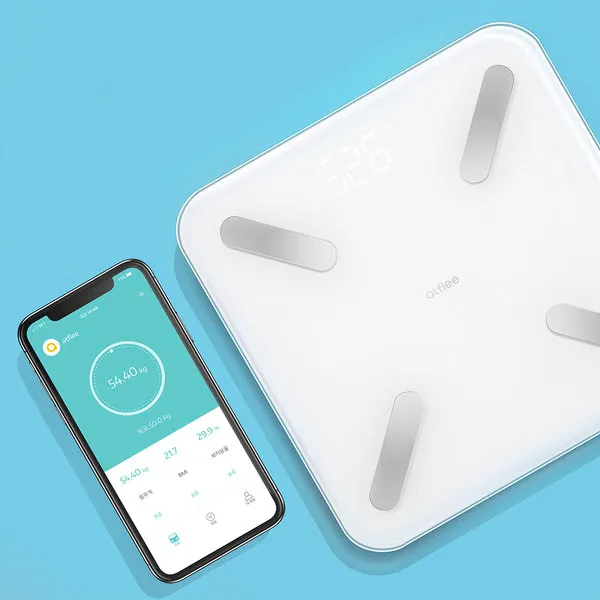 앳플리 체지방 체중계 와이파이 인바디 몸무게 다이어트 디지털 스마트 화이트 T8