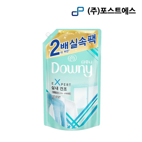 다우니 엑스퍼트 실내건조 섬유유연제 리필, 1.6L, 4개