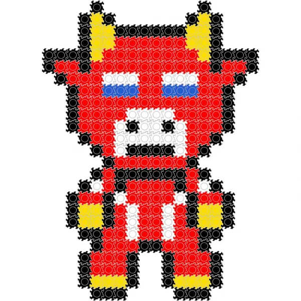 8mm 디폼블럭 1:1도안+연결고리 캐릭터 세트 C 56. 폭소