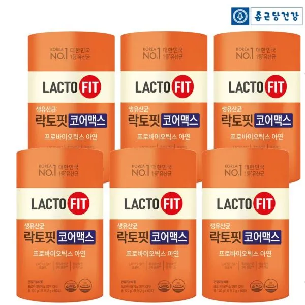 [종근당건강] 락토핏 코어맥스 6통 (1통:2g * 60포), 상세 설명 참조