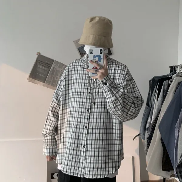 iSefoyo 체크 셔츠