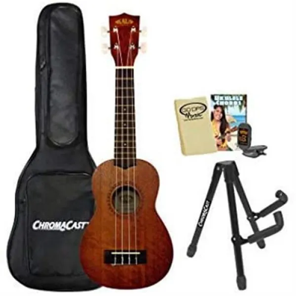 칼라 KA-15S 새틴 소프라노 ChromaCast 튜너 UKE 가방 스탠드 GoDpsMusic 코드 가이드 폴란드 천 (구속력), 단일상품