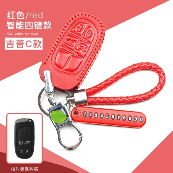 최저가몰 전용 JEEP 지프 나침반 의협심이 강함 몰이꾼 대절 반들 리얼가죽 손바느질 여성, 지프 C타입 스마트 쿼드버튼 레드