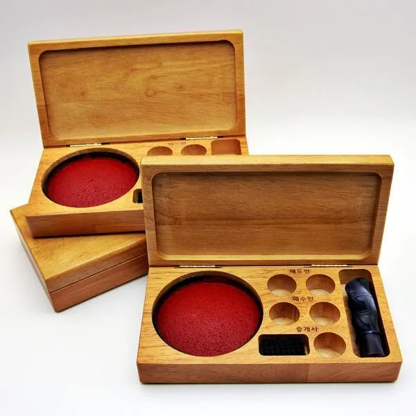 Cul305656올인원 고급 원목 도장보관함 인주세트 인주함