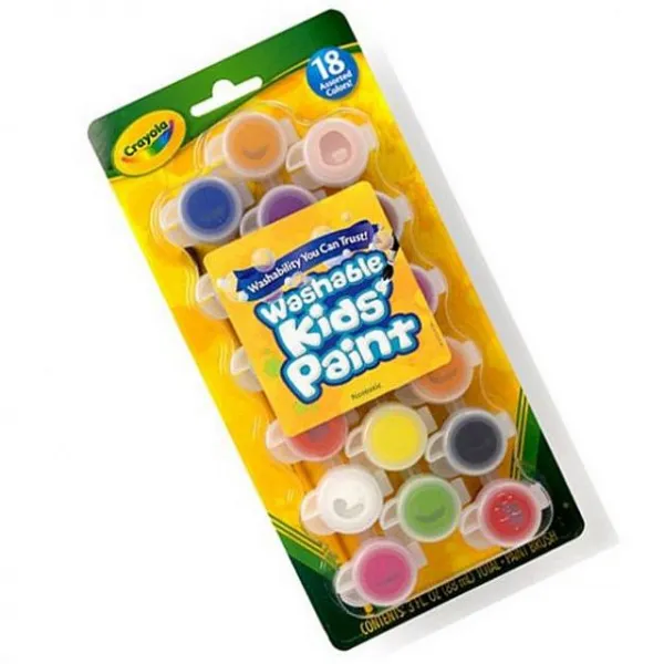 쇼핑은나의길 어린이집 미술 수업 교구 액체형 수성물감 18색과 붓 수채화물감