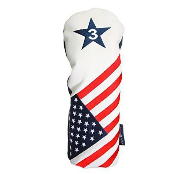 USA 애국자 골프 빈티지 레트로 애국심 # 3 금속 페어웨이 우드 헤