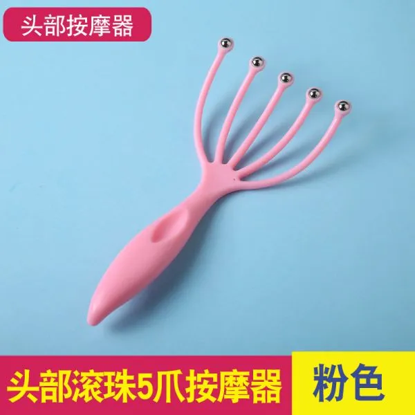 브러쉬겸 마사지건 두피가려울때 셀프마사지도구 시원한마사지 두피샴푸브러쉬 탈모에도움되는 두피각질제거하기 부모님마사지해주기 두피마사지기 문어발 공부하다사용하는 조용한 셀프로근육풀기, 단일사이즈, 5발톱 핑크