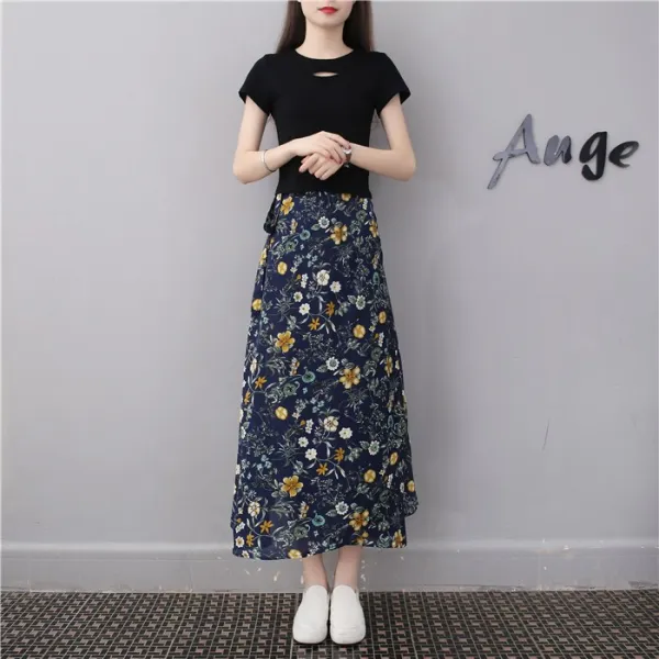 DOVELY 여자 여름 랩 스커트 휴양지 데일리 맘룩 맘등원룩 BM-000049521