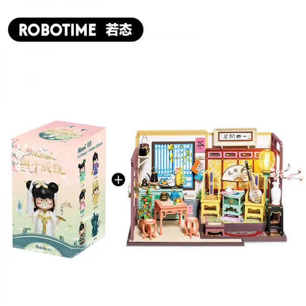 Mar.23 163번 약태약래 Diy 하우스 핸드메이드 딸아이와 자성설맹함 고풍 양상 건축 모형z 1_sn 010 찻집 · 차 한 곡 + 자성 과 함께