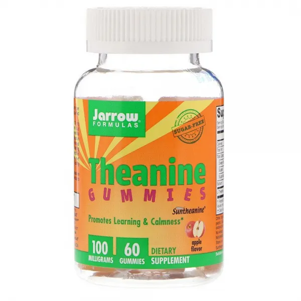 (번들) 자로우포뮬라 테아닌 구미스 100mg 60개입 2통 Jarrow Formulas Theanine Gummies