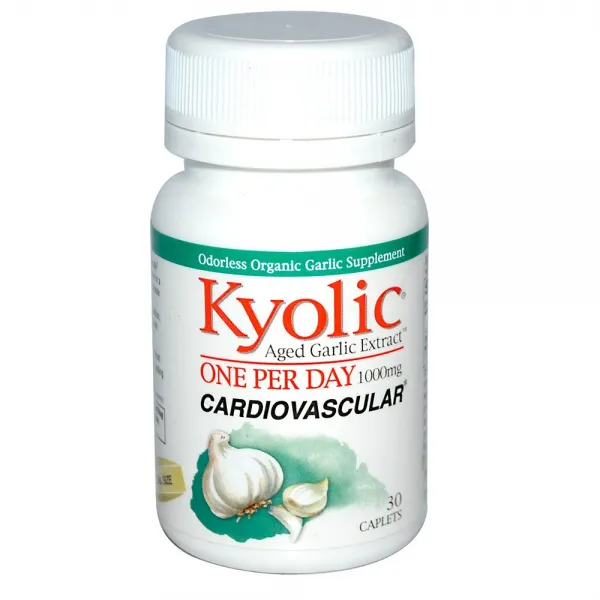 Kyolic 키올릭 숙성마늘 추출물 1000 mg 30 당의정, 1세트, .
