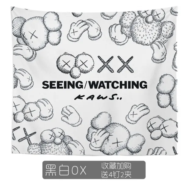 패브릭포스터 마티스 월행잉 천포스터 홈카페 인 교수형 천 손으로 그린 배경 천 조수 침대 옆 그물 레드 룸 레이아웃 태피스트리 기숙사 임대 주택 개조 벽 그림, H타입 130 * 150cm