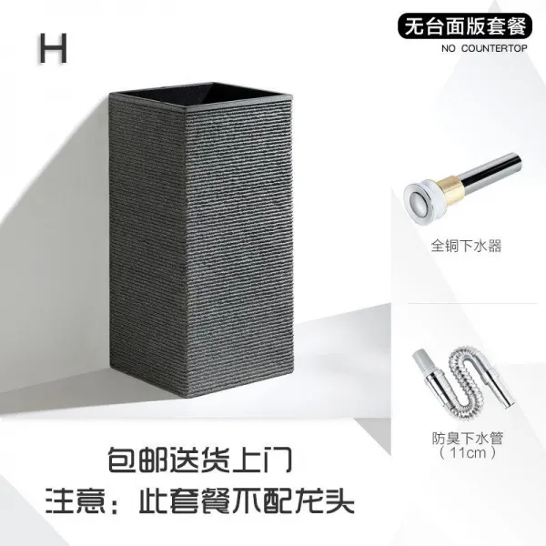 기둥을세우다 일체 착지 양식 정원 돌 베란다 사파리 세면대 H타입 세수대야 （없음 무대 ）