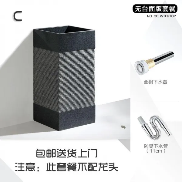 기둥을세우다 일체 착지 양식 정원 돌 베란다 사파리 세면대 C타입 세수대야 （없음 무대 ）